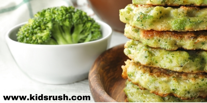 Broccoli pancakes with cheese